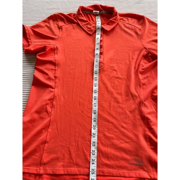 L.L. Bean Women's Orange Polo Shirt Size L Short Sleeve Casual Top Activewear - Picture 4 of 5